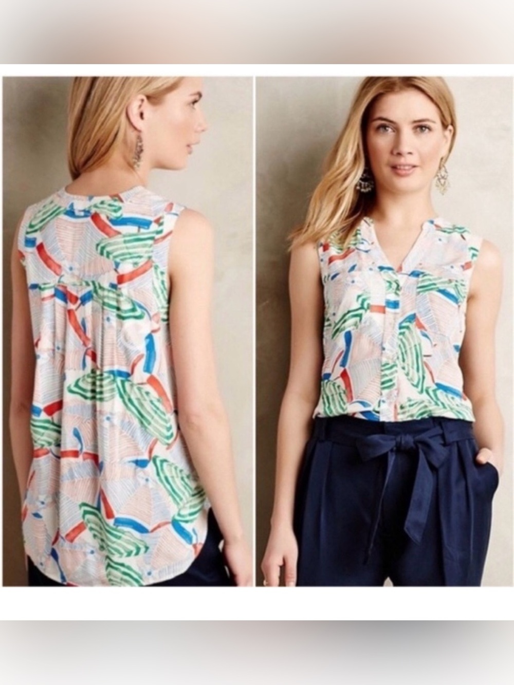 Maeve Sunseeker Umbrella Print blouse